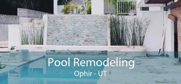 Pool Remodeling Ophir - UT